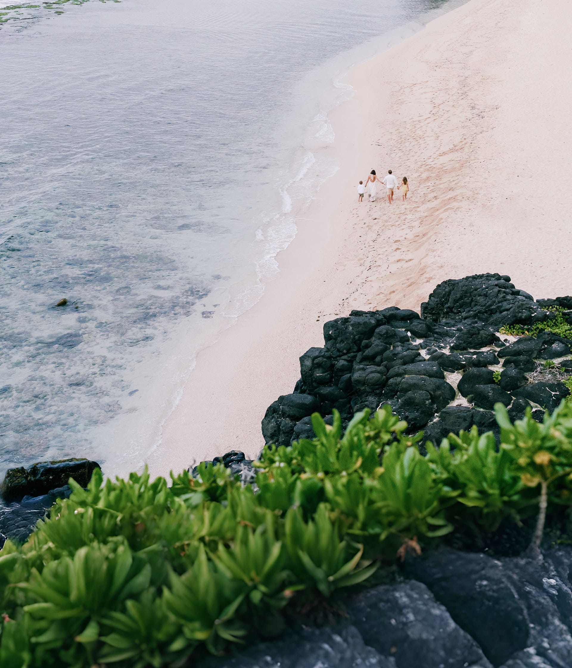 Mauritius beach at sunset